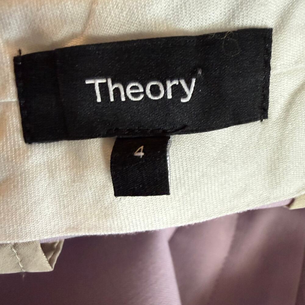 Theory Suit Set Wool in Lavender Tailored Blazer Size 2 & Pants Size 4 Stretchy - Picture 8 of 12